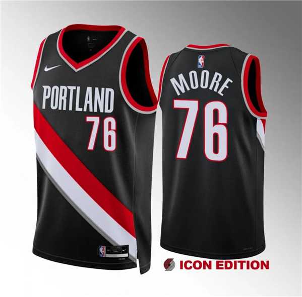 Men's Portland Trail Blazers #76 Taze Moore Black Icon Edition Stitched Basketball Jersey Dzhi,We sell and wholesale Men's Portland Trail Blazers #76 Taze Moore Black Icon Edition Stitched Basketball Jersey Dzhi on line form chian!